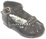 Dress Shoe w/ Beads & Stripes in Front- Belt Buckle